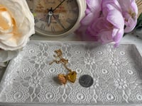 Image 5 of Gold Tone Heart Locket Necklace With Floral Engraving & Chain In Gift Box