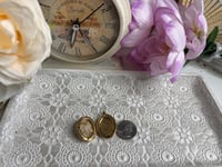 Image 5 of Precious Moments: Gold-Plated Oval Locket Painted Angel Cloud Halo Prayer