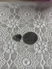 Image 3 of Romantic Heirloom Jewelry-Dainty Silver-Tone Photo Locket for Doll Tiny Keepsake