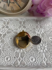 Image 2 of Romantic Photo Keepsake: Memory Locket Delicate Pastel Floral Design Pink 