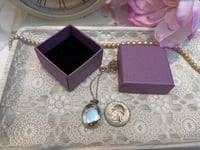 Image 2 of Vintage Rhinestone Bow Locket, Reimagined Silver Keepsake Necklace