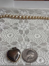 Image 2 of Victorian-Style Heart Locket • Brass Photo Pendant • Timeless Sentimental Keepsake Cherub