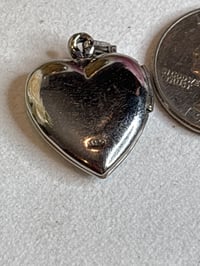 Image 4 of Photo Memory Locket: Sterling Silver Grandma Pink Green Accents 