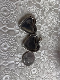 Image 4 of Romantic Photo Keepsake: Memory Locket Heart Shaped Intricate Engraving 