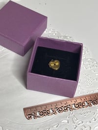 Image 1 of Vintage Small Gold-Tone Heart-Shaped Locket Pendant Space for a Small Jewel 