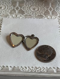 Image 5 of Photo Memory Locket: Sterling Silver Grandma Pink Green Accents 