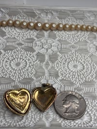 Image 3 of Victorian-Style Heart Locket • Brass Photo Pendant • Timeless Sentimental Keepsake Cherub