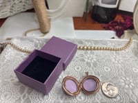 Image 4 of Antique Brass Locket • Keepsake Photo Pendant • Vintage Gift for Her • Romantic Jewelry