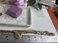 Image 7 of Photo Keepsake: Vintage Gold-Tone Multi-Strand Necklace  Engraved Locket Pendant