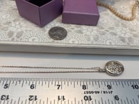 Image 5 of Vintage Rhinestone Bow Locket, Reimagined Silver Keepsake Necklace