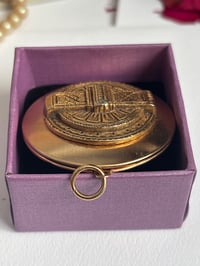 Image 4 of Vintage Gold-Tone Locket Pendant With Mirror and Custom Engraving