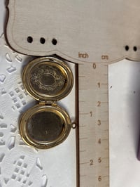 Image 4 of Vintage Oval Brass Locket Pendant With Intricate Design