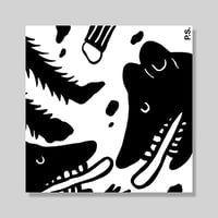 Black Coyote Sticker