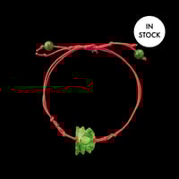 Red String Jade Energy Bracelet Lotus (Purity, Rebirth)