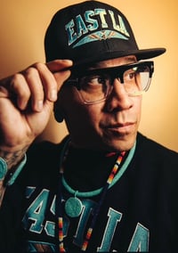 Image 1 of EAST LA Snapback Turquoise & Black