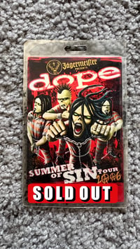 Image 1 of Dope/Makeshift Romeo/Anew Revolution/Bleed The Sky/Manntis (Summer Of Sin Tour) Laminate