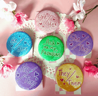 Pride Pronoun Buttons 