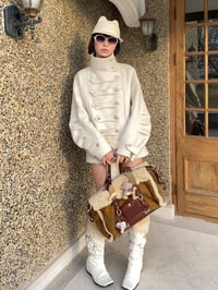 Image 3 of Hand-stitched Double-Faced Wool Cropped Knight Coat