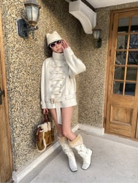 Image 8 of Hand-stitched Double-Faced Wool Cropped Knight Coat