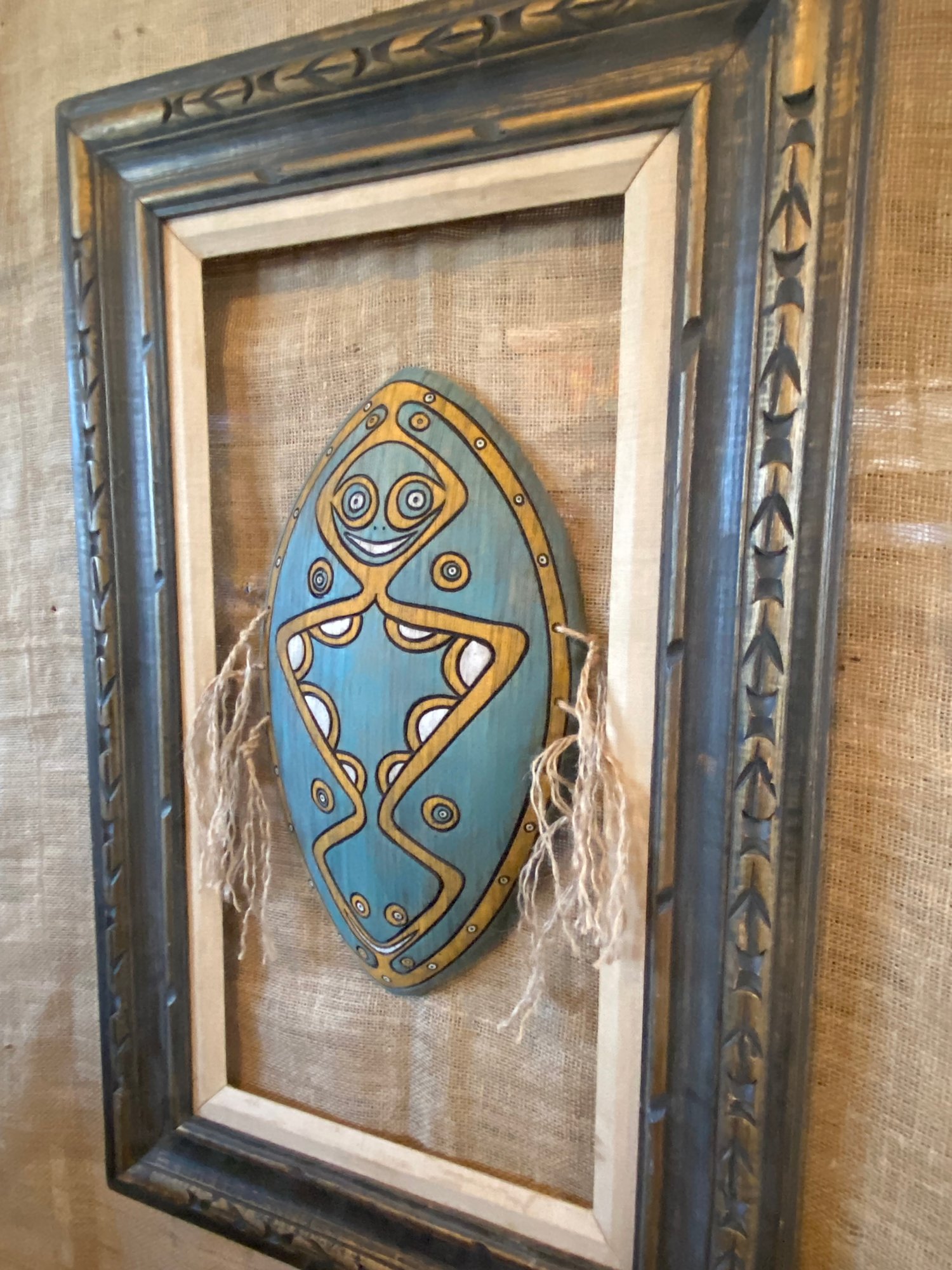 Image of 16.75””x 9.75” “Happy Dancer” PNG Inspired Shield Wall Hanger (Frame Not Included) 