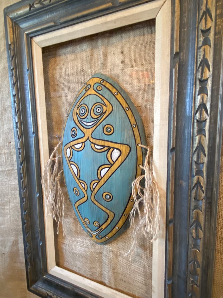 Image of 16.75””x 9.75” “Happy Dancer” PNG Inspired Shield Wall Hanger (Frame Not Included) 