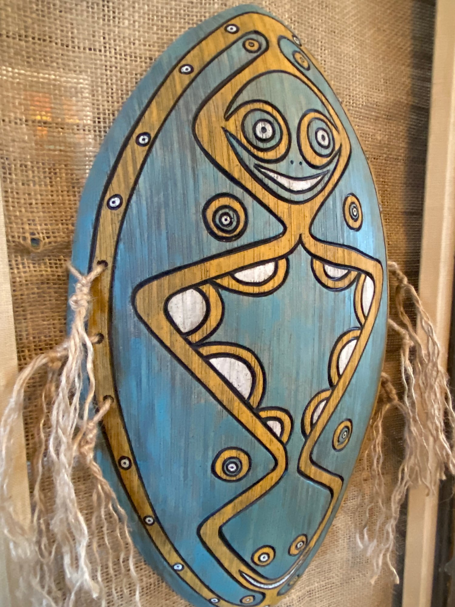 Image of 16.75””x 9.75” “Happy Dancer” PNG Inspired Shield Wall Hanger (Frame Not Included) 