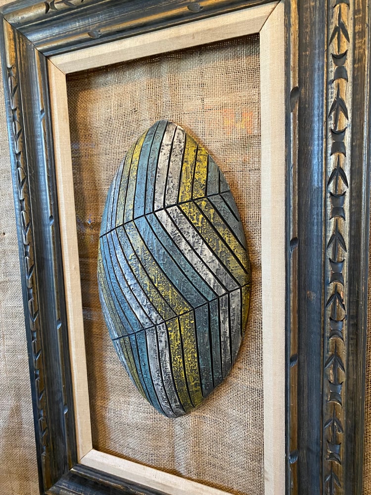 Image of 17”x 9.75” Aborigines Inspired Shield Wall Hanger (Frame Not Included) 
