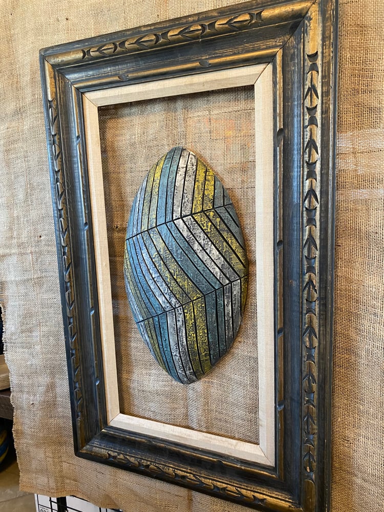 Image of 17”x 9.75” Aborigines Inspired Shield Wall Hanger (Frame Not Included) 