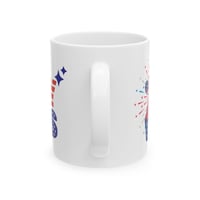 Image 2 of Patriotic "Oh Star Spangled" Ceramic Mug – 11oz Fourth of July Coffee Cup