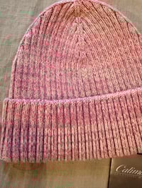Image 2 of Calimar Cashmere–Cotton Pink Beanie – Made in Italy