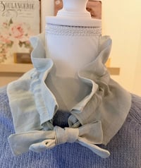 Image 1 of Light Blue Linen Ruffle Collar