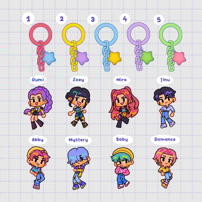 Kpop Demon Hunters custom keychain