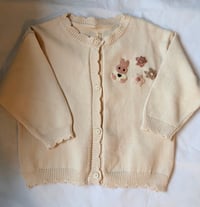 Image 1 of Hand-Embroidered Bunny Cardigan