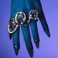 Image 1 of Alien Egg Ring (Clear/Blue/Pink)