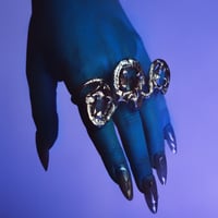 Image 2 of Alien Egg Ring (Clear/Blue/Pink)