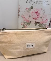 Image 3 of Handmade Cotton Toiletry Bag - Stained with Natural Elements Earth Beige