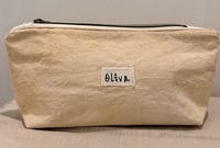 Image 1 of Handmade Cotton Toiletry Bag - Stained with Natural Elements Earth Beige