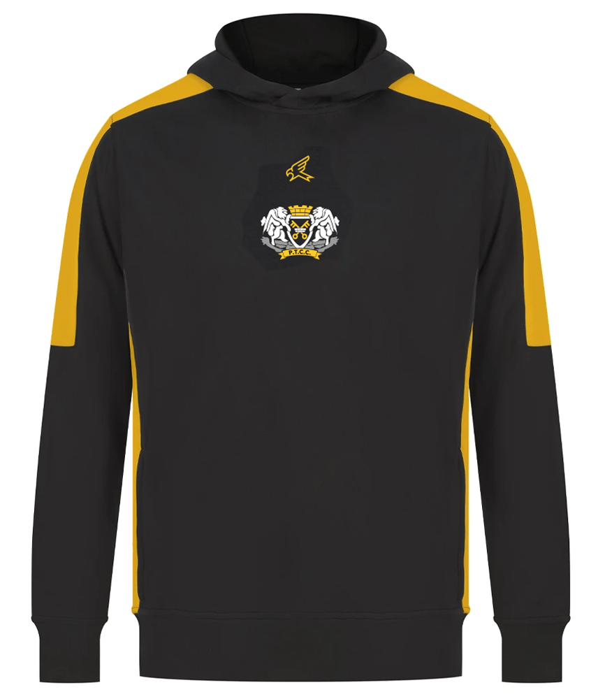Image of Black/Yellow Polyester Hoody