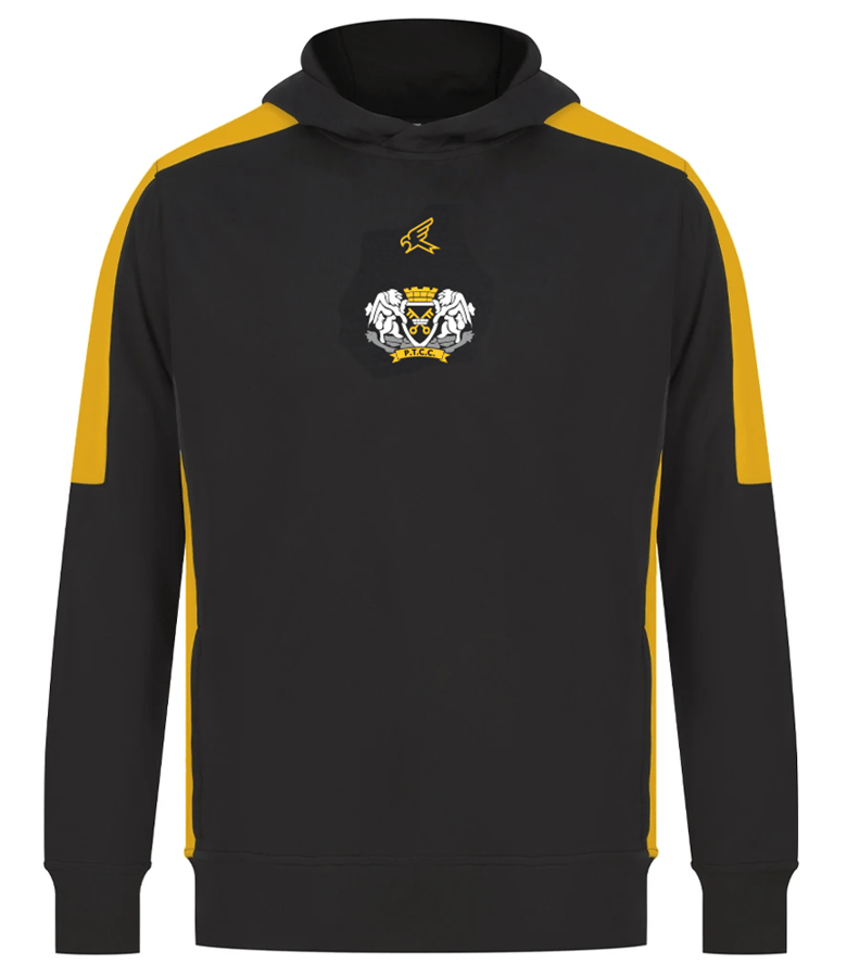 Image of Black/Yellow Polyester Hoody