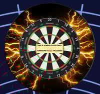 Image 1 of BLACK LIGHTNING THEMED  SURROUND WRAP / COVER - POLYPROP & CANVAS - EASY SELF FITTING 