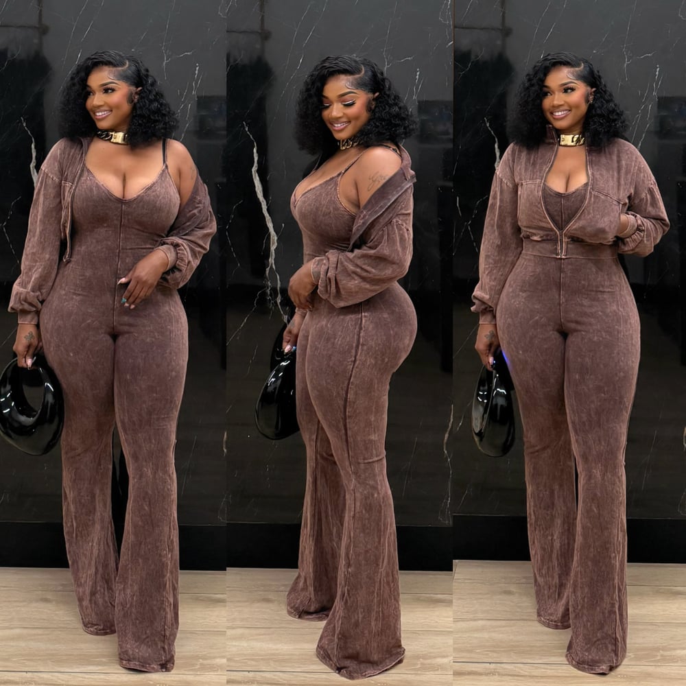 Image of TURNING HEADS JUMPER SET-brown 