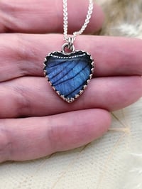 Image 2 of Gothic Stormy Blue Labradorite Heart