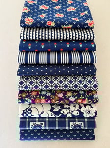 Image of Navy Fat Quarter Bundle