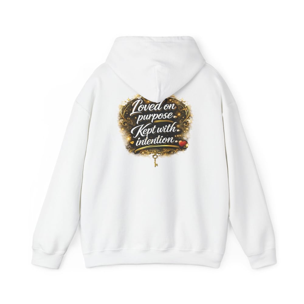 Image of Unisex Chosen Protected  Hoodie — "Loved on Purpose, Kept with Intention" Inspirational Pullover