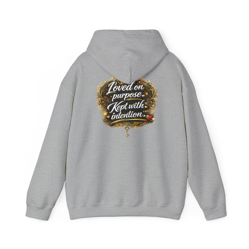 Image of Unisex Chosen Protected  Hoodie — "Loved on Purpose, Kept with Intention" Inspirational Pullover