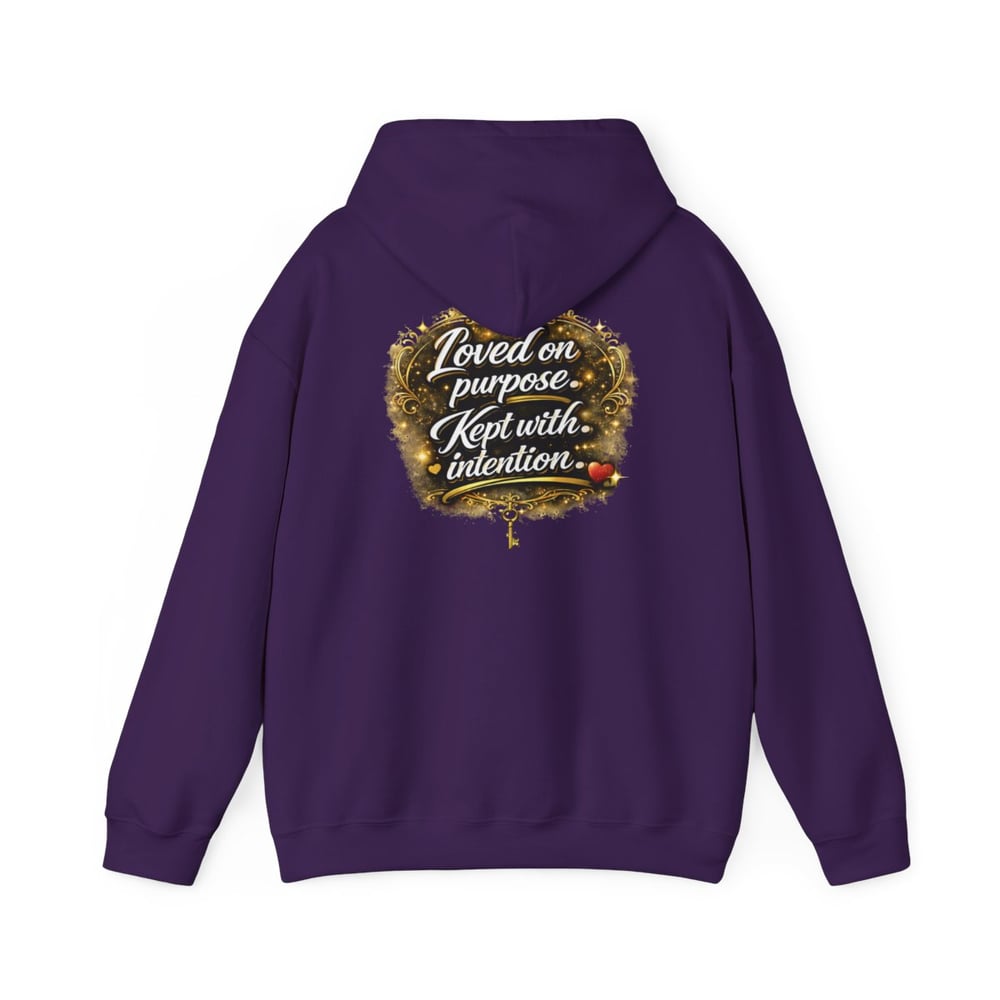 Image of Unisex Chosen Protected  Hoodie — "Loved on Purpose, Kept with Intention" Inspirational Pullover