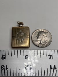 1940s Square Locket — Vintage | Engraved PMB | Art Deco