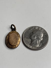 Antique CQ&R  Brass Oval Locket | 1915 | Marked 