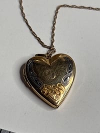 Krementz 14K Gold Filled Heart Locket  Vintage | D Monogram | 18" Chain Signed 