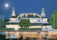 Image 1 of Lake Pavilion by night, A2